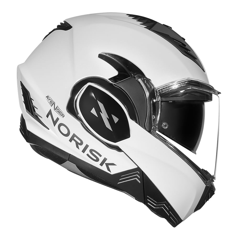 Capacete Avenger Monocolor Branco/Laranja