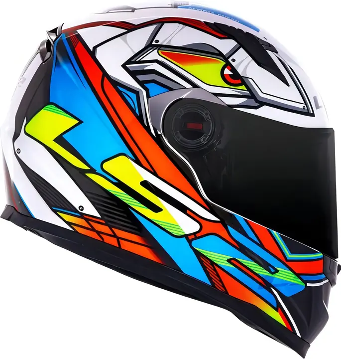 Capacete Bang Branco/Laranja Neon
