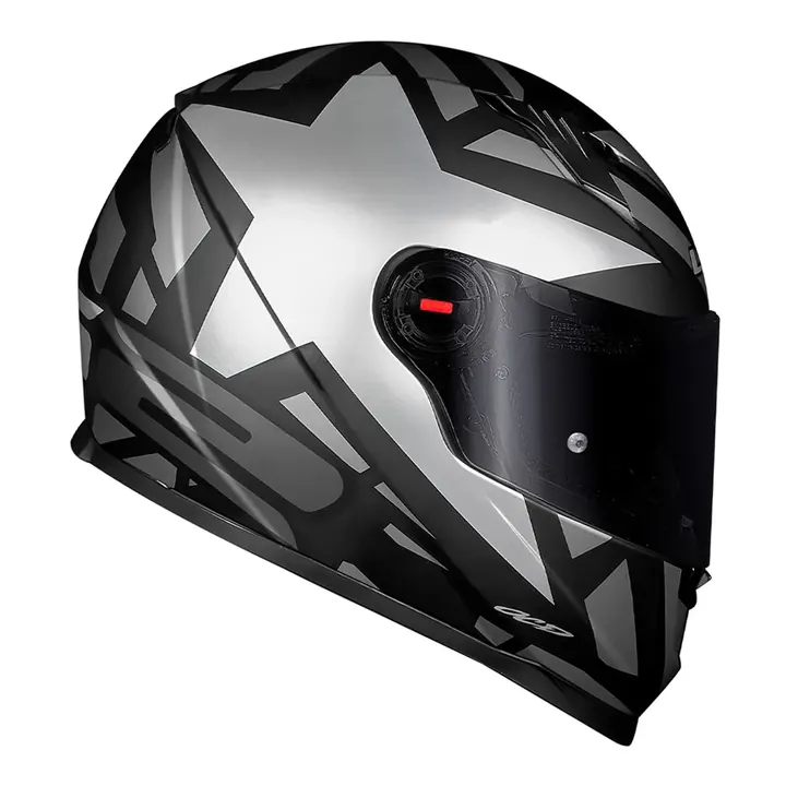 Capacete XDron Preto Fosco/Prata